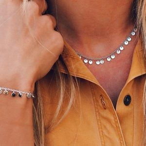 Pura Vida mini coin necklace and bracelet